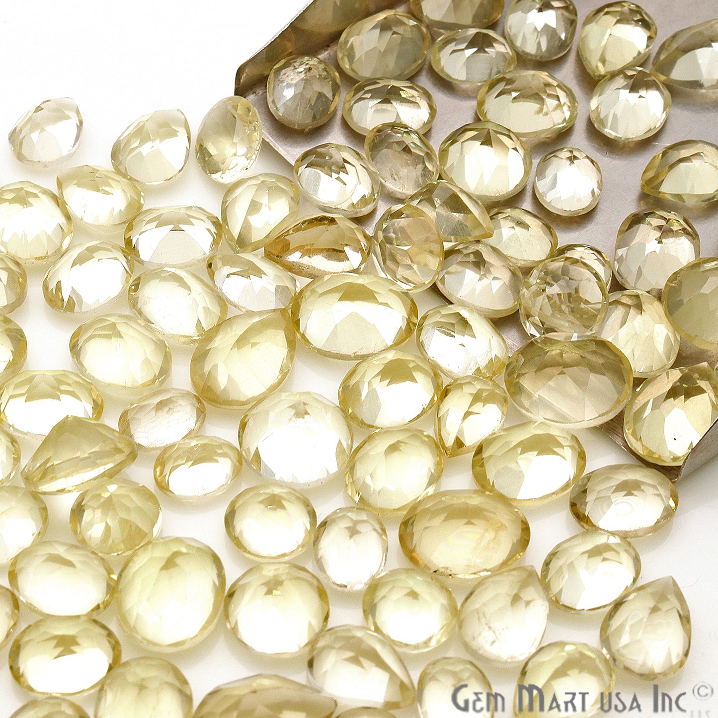 50 Carat Lemon Topaz Mix Shape Wholesale Loose Gemstones - GemMartUSA