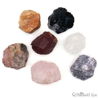 7pc Lot Healing Raw Crystals Set Mixed Rough Gemstones Madagascar Minerals