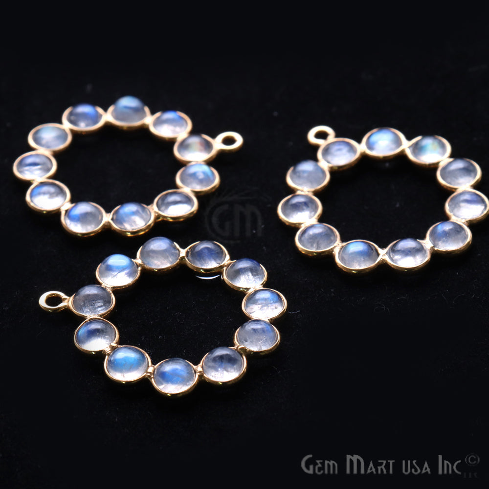 DIY Rainbow Moonstone 26x23mm Chandelier Finding Component (Pick Your Plating) - GemMartUSA