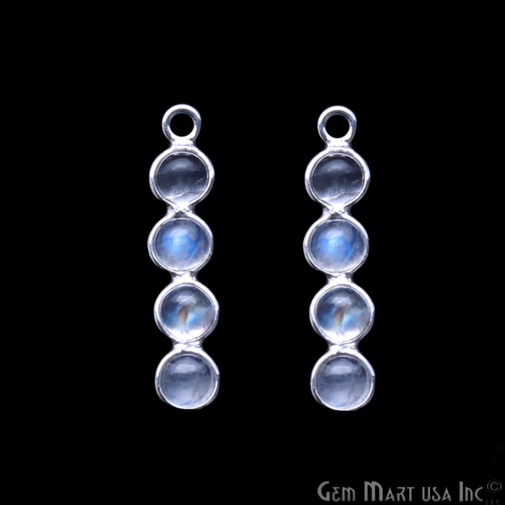 DIY Rainbow Moonstone 23x5mm Single Bail Chandelier Finding Component (Pick Your Metal) - GemMartUSA