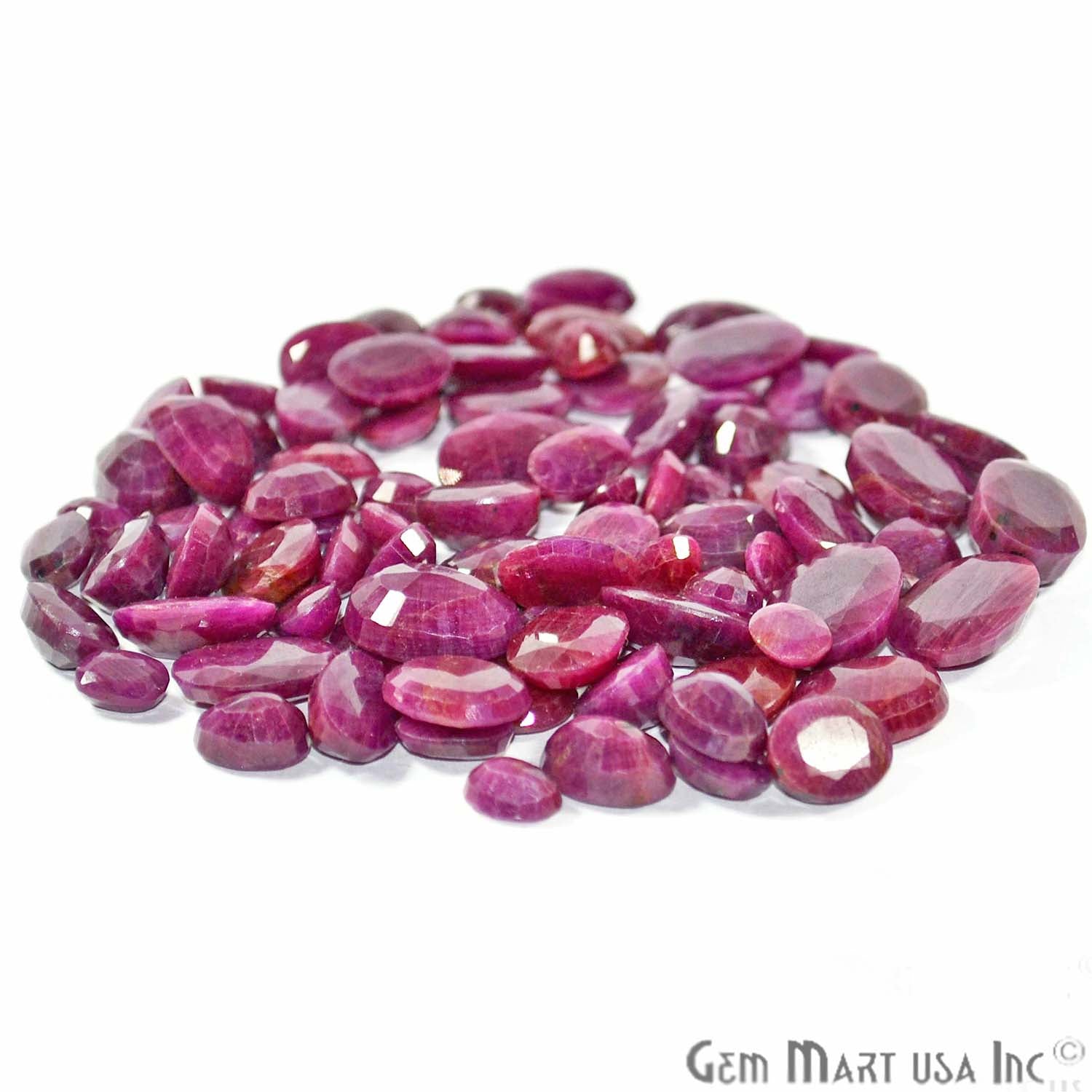 100 Carats Wholesale Ruby Mix Shape Loose Gemstones - GemMartUSA