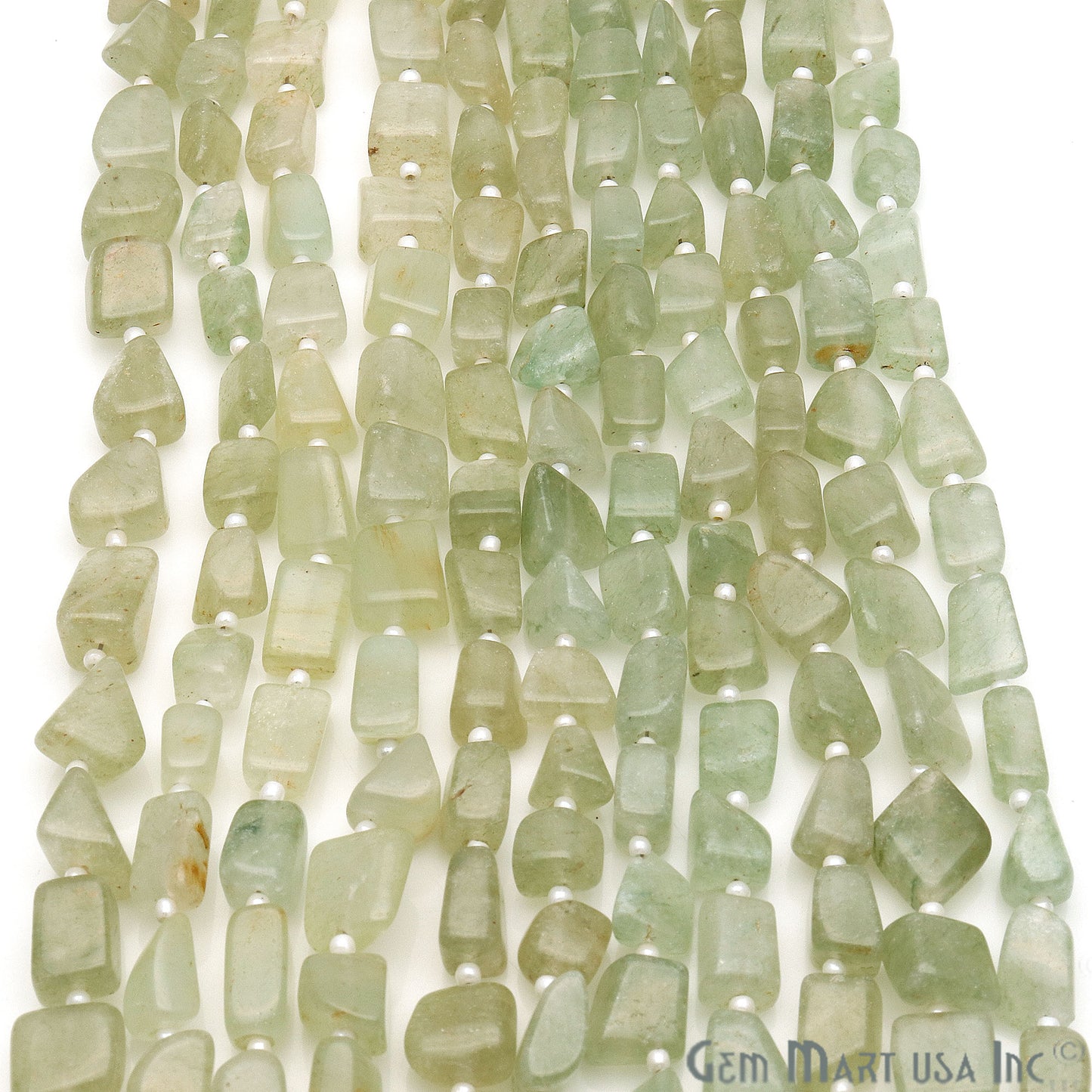 Aventurine Free Form 9x7mm Tumble Beads Gemstone Strands - GemMartUSA