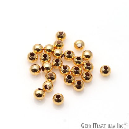 5pc Lot Bead Finding 4mm Round Ball Jewelry Making Charm (Pick Your Plating) - GemMartUSA