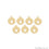 Christmas Tree Round Shape Laser Finding Gold Plated 13x16mm Charm For Bracelets & Pendants