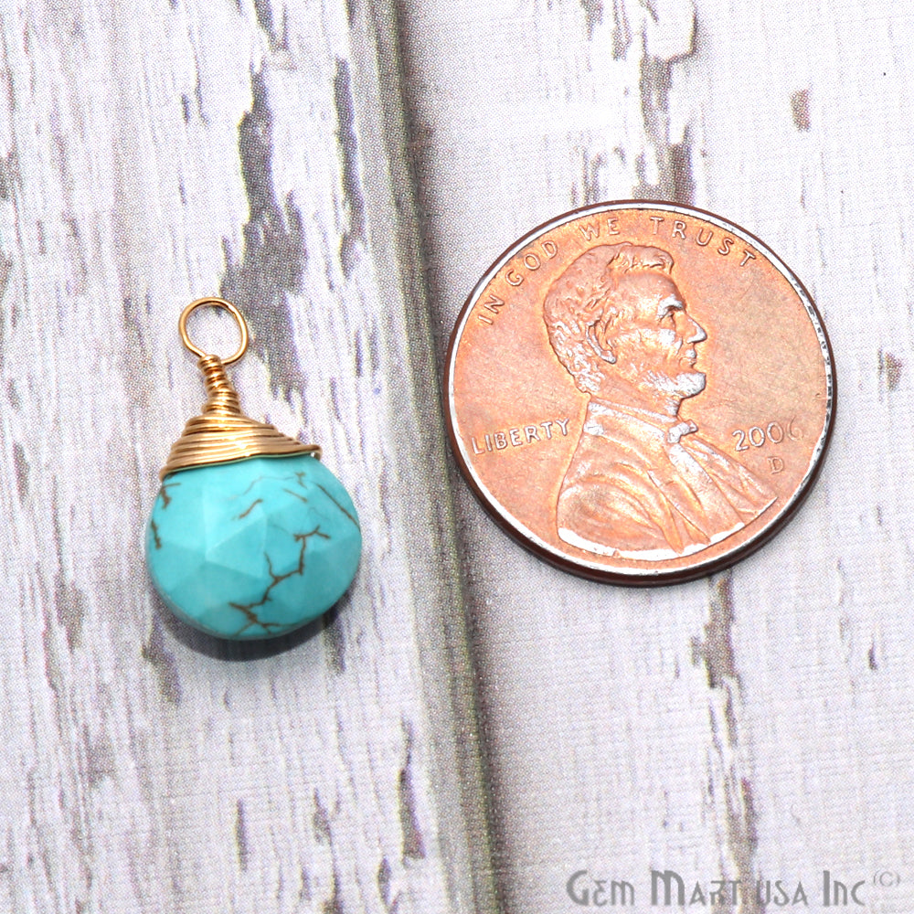 Gemstone Wire Wrapped Single Bail 17x10mm Drop Connector (Pick Your Stone) - GemMartUSA