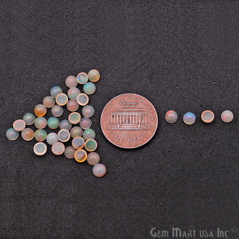 10pc Lot Natural Opal Gemstone 4mm Round Beads Cabochons Loose Precious Stones - GemMartUSA