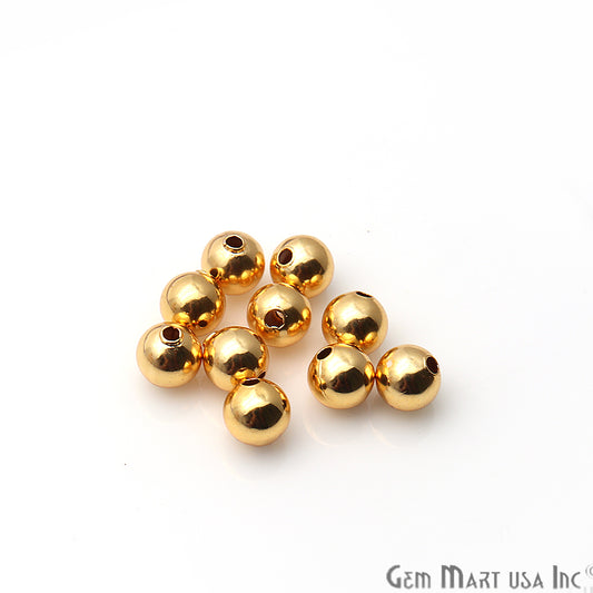 5pc Lot Bead Finding 6mm Round Ball Jewelry Making Charm (Pick Your Plating) - GemMartUSA