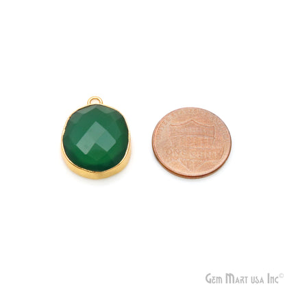 Faceted Organic Shape Gold Electroplated Gemstone Connector