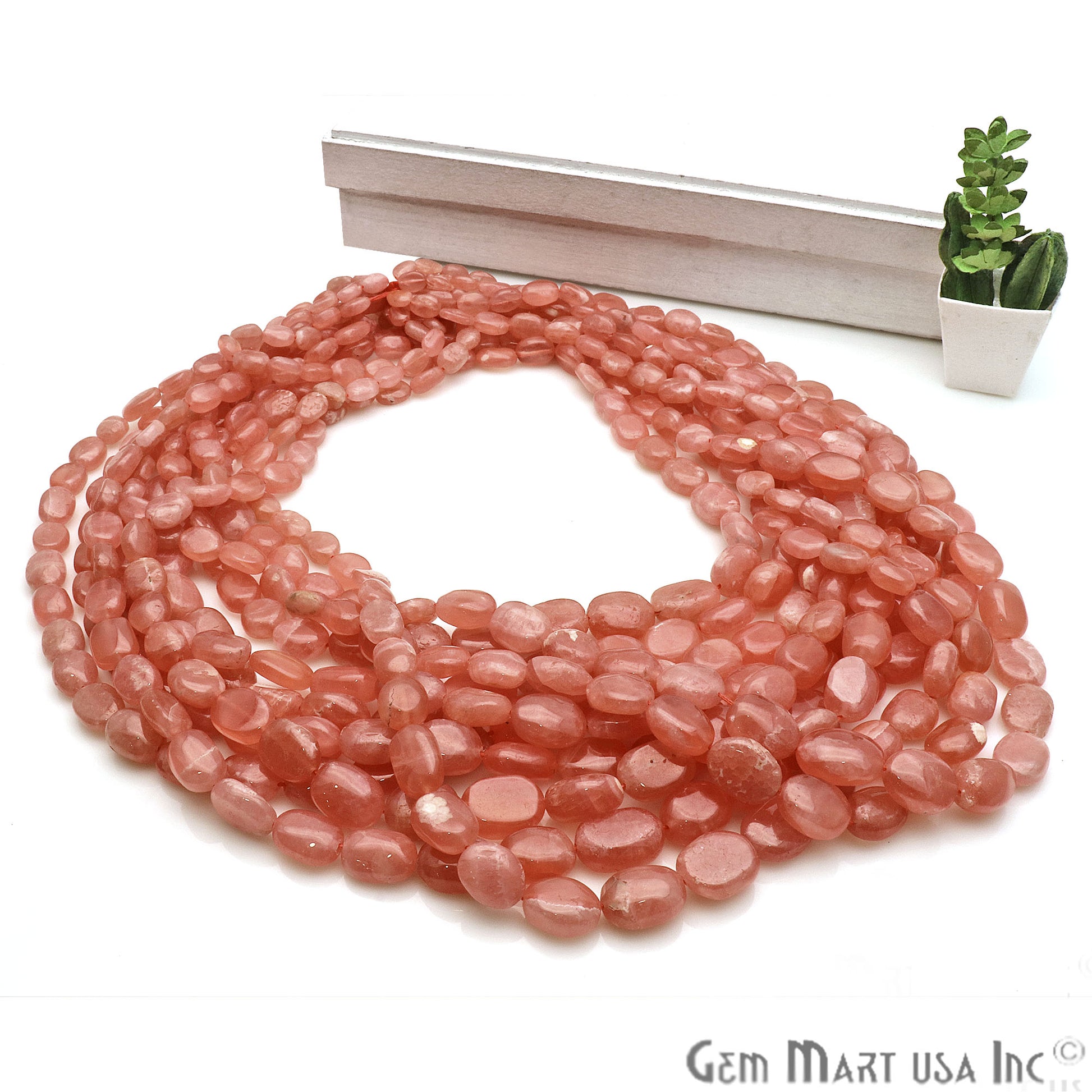 Sunstone Free Form 12x8mm Crafting Beads Gemstone Strands 16INCH - GemMartUSA