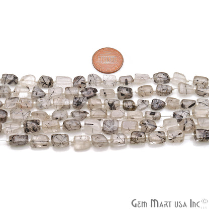 Rutilated Free Form 12x8mm Tumble Beads Gemstone Strands - GemMartUSA