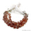 Strawberry Quartz Heart Beads, 7 Inch Gemstone Strands, Drilled Strung Briolette Beads, Heart Shape, 10mm