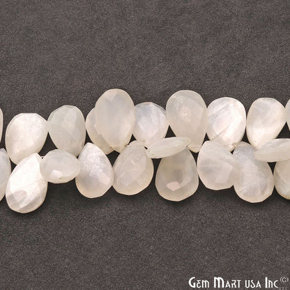 Rainbow Moonstone Pears Shape 18x11mm Briolette Beads, Rondelle Beads 9 Inch Length - GemMartUSA