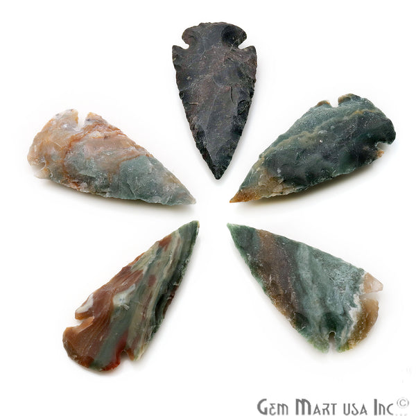 Arrowhead Cut Gemstones, 65x21mm...