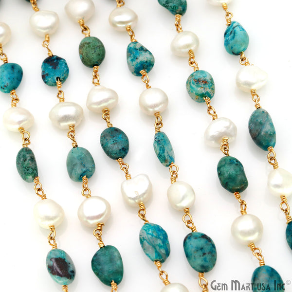 Chrysocolla Tumble Beads 8x5mm...