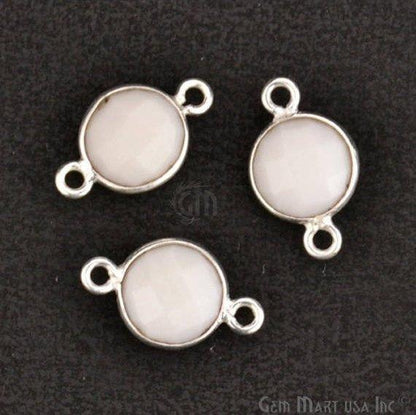 Round 8mm Double Bail Silver Plated Gemstone Connectors (Pick Your Lot Size) - GemMartUSA