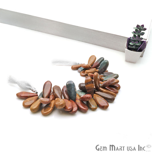 Mookaite Pears 25x11mm Crafting Beads Gemstone Strands 8INCH - GemmartUSA