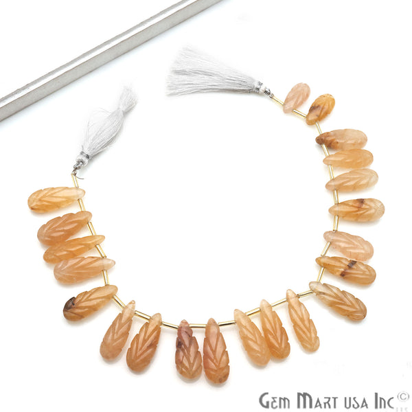 Yellow Aventurine Pears Beads,...