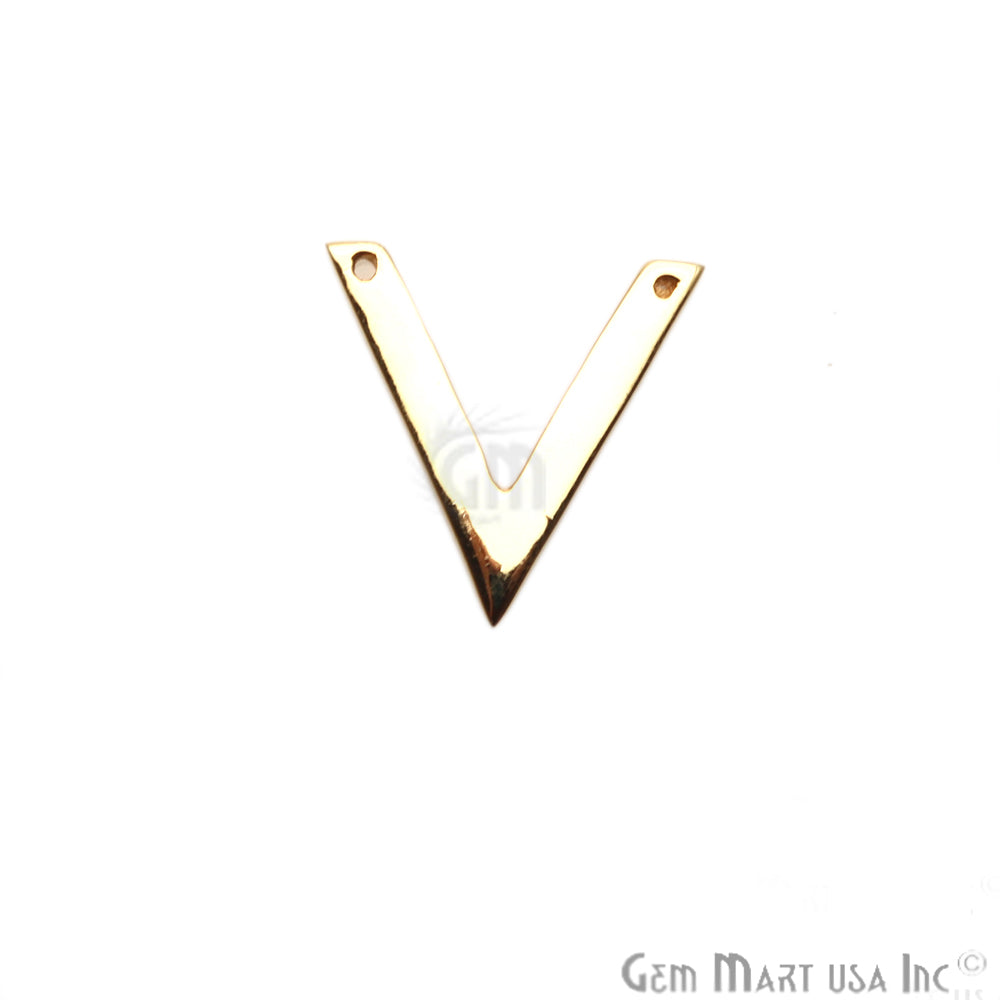 V-Shape Finding, 14mm Gold Finding, Filigree Findings, Bracelets Charm - GemMartUSA