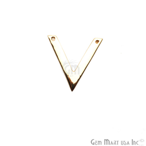 V-Shape Finding, 14mm Gold Finding, Filigree Findings, Bracelets Charm - GemMartUSA