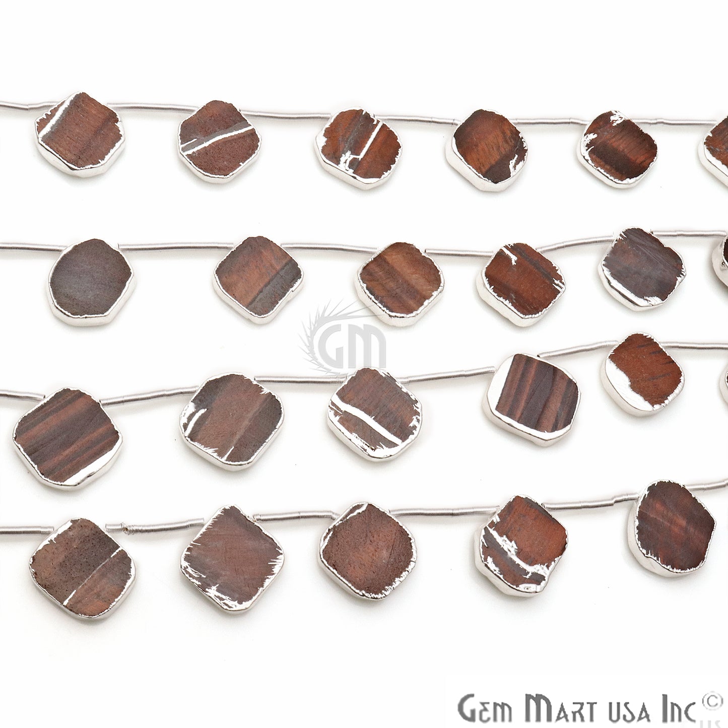 Red Tiger Eye Free Form 15x18mm Crafting Beads Gemstone Strands 9INCH - GemMartUSA