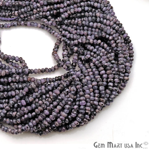 Charoite Jade 3-4mm Faceted Rondelle Beads Strands 14Inch - GemMartUSA