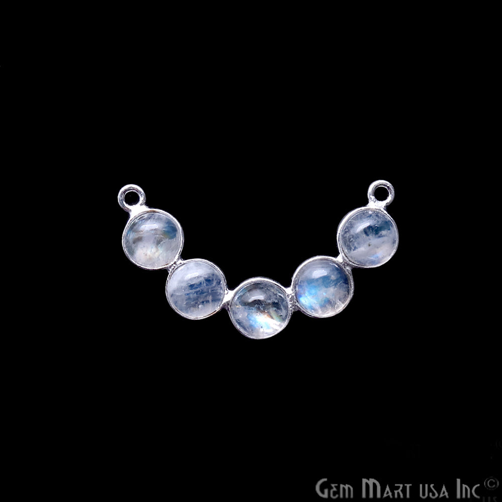 DIY Rainbow Moonstone 7x31mm Double Bail Chandelier Finding Component (Pick Your Metal) - GemMartUSA