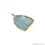 Aquamarine Free Form shape 52x37mm Gold Electroplated Gemstone Single Bail Pendant