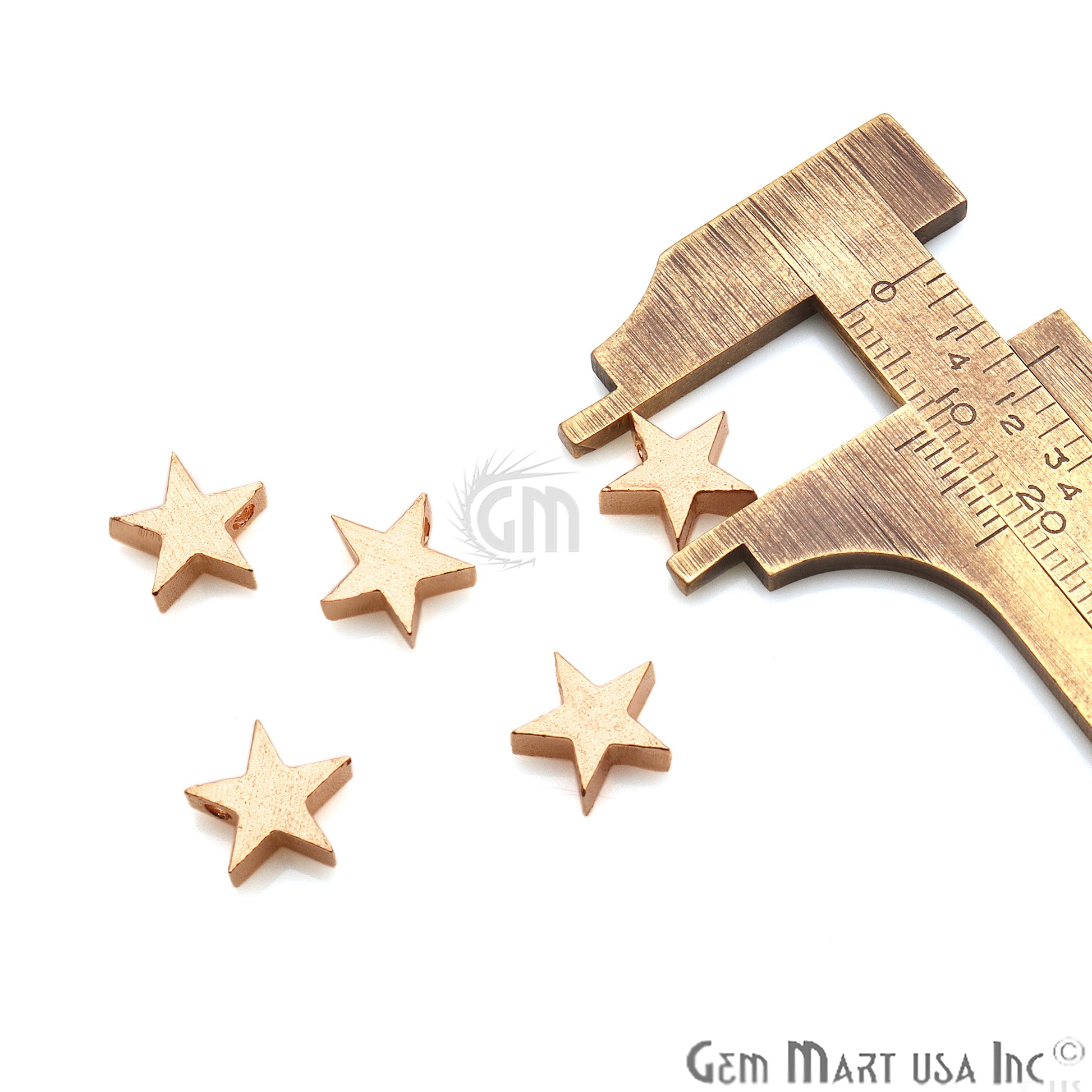 Star Shape 11x9mm Gold Plated Finding Charm, DIY Jewelry - GemMartUSA