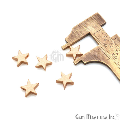 Star Shape 11x9mm Gold Plated Finding Charm, DIY Jewelry - GemMartUSA