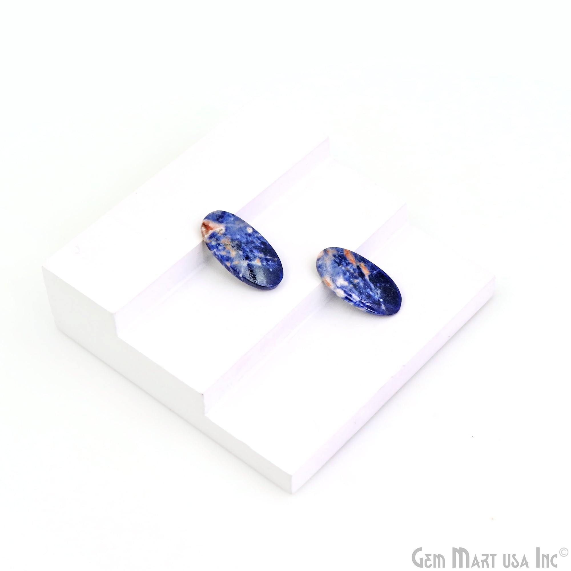 Sodalite Oval Shape 25X13mm Loose Gemstone For Earring Pair