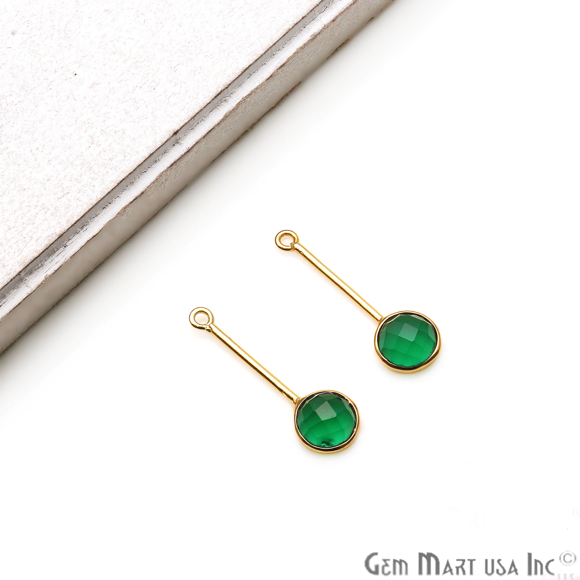 DIY Gemstone Long Dangle Drop Chandelier Earring Connector 1 Pair (Pick Stone) - GemMartUSA