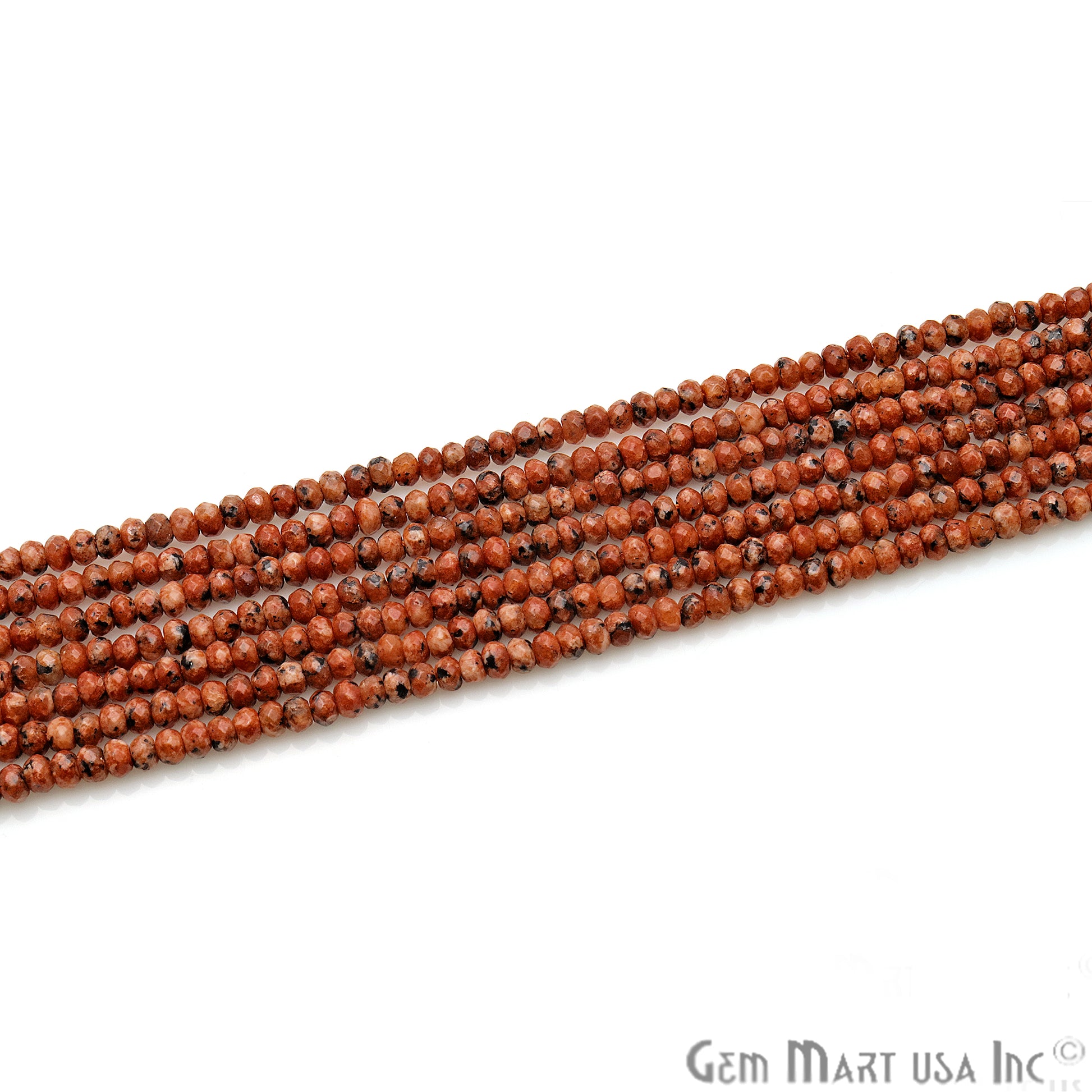 Fix Opal Jade 3-4mm Faceted Rondelle Beads Strands 14Inch - GemMartUSA