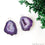 Geode Druzy 23x31mm Organic Silver Electroplated Single Bail Gemstone Earring Connector 1 Pair