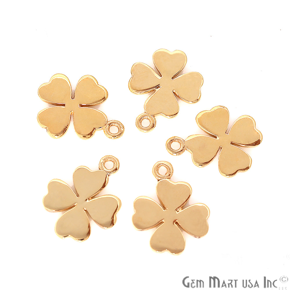 Flower Shape Gold Plated 15x12mm Finding Charm Connector - GemMartUSA