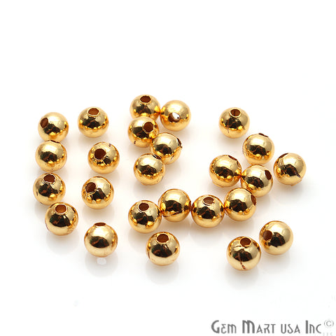 5pc Lot Bead Finding 5mm Round Ball Jewelry Making Charm (Pick Your Plating) - GemMartUSA