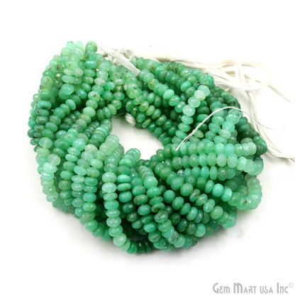 Chrysoprase Rondelle Beads, 13 Inch Gemstone Strands, Drilled Strung Nugget Beads, Faceted Round, 8-9mm