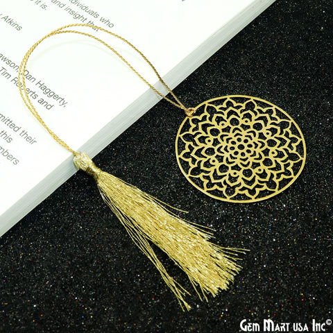 Metal Round Dream Catcher Bookmark With Tassel. Gold Bookmark, Reader Gift, Handmade Bookmark, Page Marker, Aesthetic Gift. 53mm