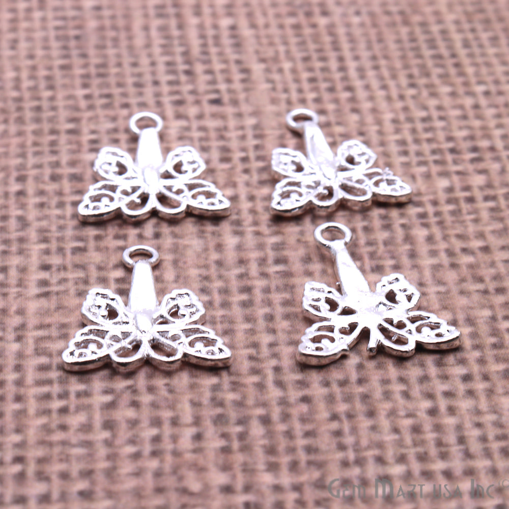 5 Pc Lot Butterfly Findings, Findings, Filigree Findings, Findings, Jewelry Findings, 19x17mm (50060) - GemMartUSA