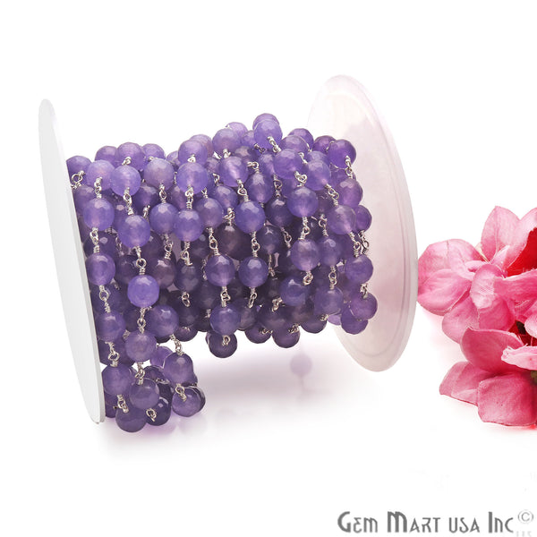 Dark Lavender Jade Faceted...