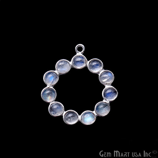 DIY Rainbow Moonstone 26x23mm Chandelier Finding Component (Pick Your Plating) - GemMartUSA