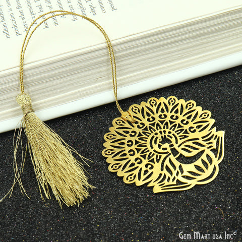 Metal Peacock Bookmark With Tassel. Gold Bookmark, Reader Gift, Handmade Bookmark, Page Marker, Aesthetic Gift. 62mm