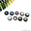 Flashy Labradorite Cabochon 13mm Round Double Bail Silver Plated Gemstone Connector