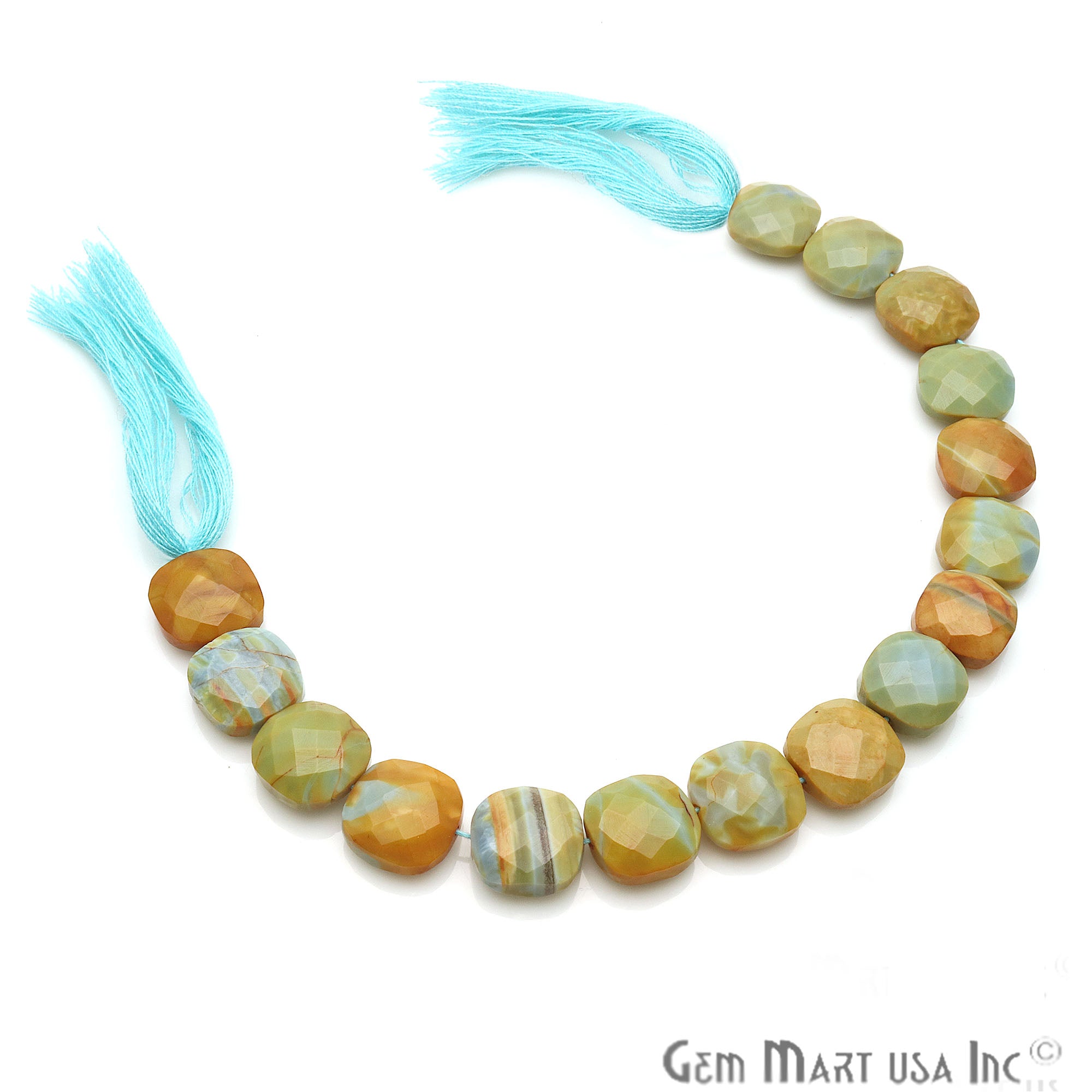 Boulder Opal Square 13mm Crafting Beads Gemstone Strands 8INCH - GemMartUSA