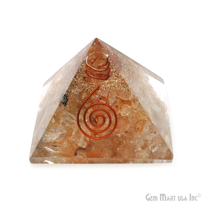 Gemstone Orgone Pyramid, 55x45mm Ornamental Home Decor, Precious Healing Gemstone, Chakra Stone, Spiritual Gemstone