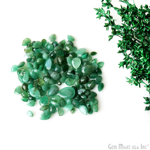 Emerald Pear Gemstone, 4-15mm, 99 Carats, 100% Natural Faceted Loose Gems, May Birthstone