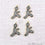 Cubic Zircon Pave 'Aol Sign' Gold Vermeil Charm For Bracelet & Pendants - GemMartUSA