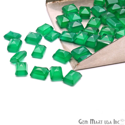 Green Onyx Rectangle Shape 6x8mm Faceted Loose Gemstone - GemMartUSA