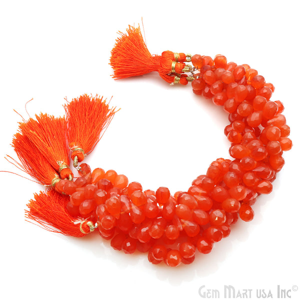 Carnelian Drops Beads, 8...