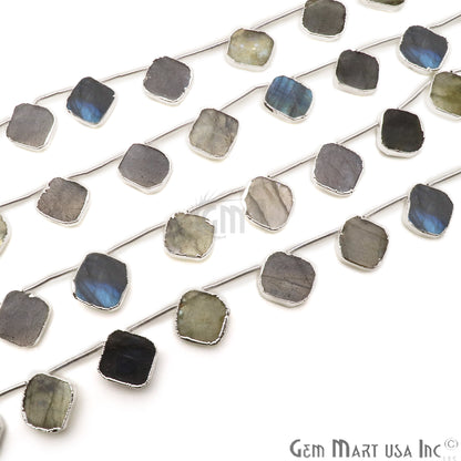 Labradorite Free Form 15x18mm Crafting Beads Gemstone Strands 9INCH - GemMartUSA