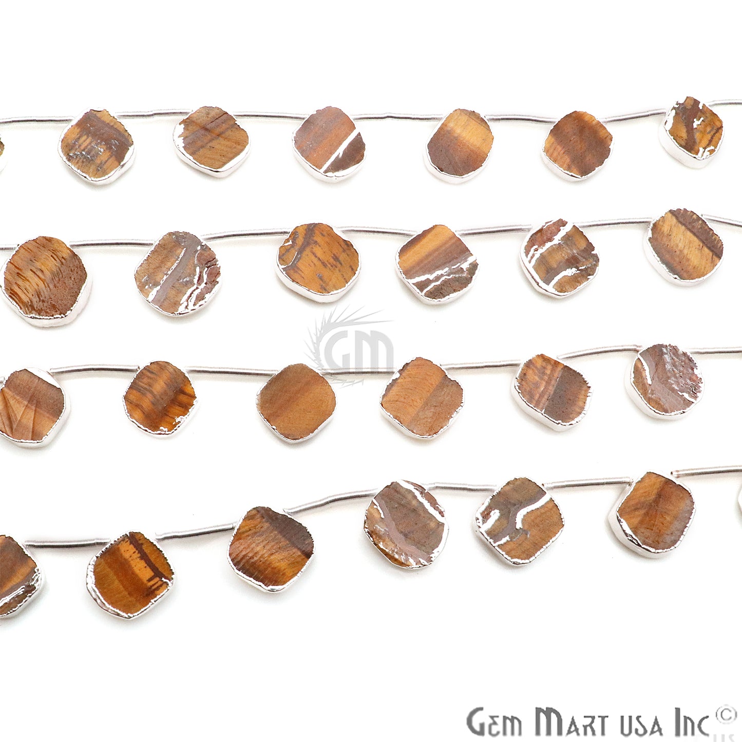 Tiger Eye Free Form 15x18mm Crafting Beads Gemstone Strands 9INCH - GemMartUSA